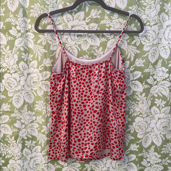 🏝️Big $5 Sale!🏝️Red Polka Dot Ruffle Camisole - Picture 2 of 4
